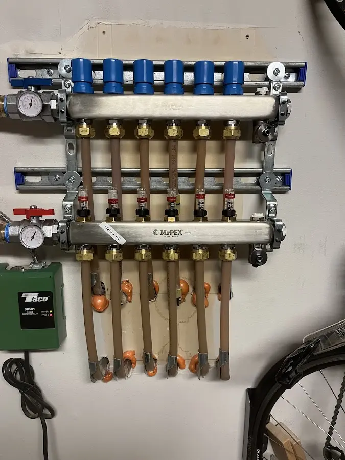 Plumber performing Gas Line Installation at a residential property in Brady